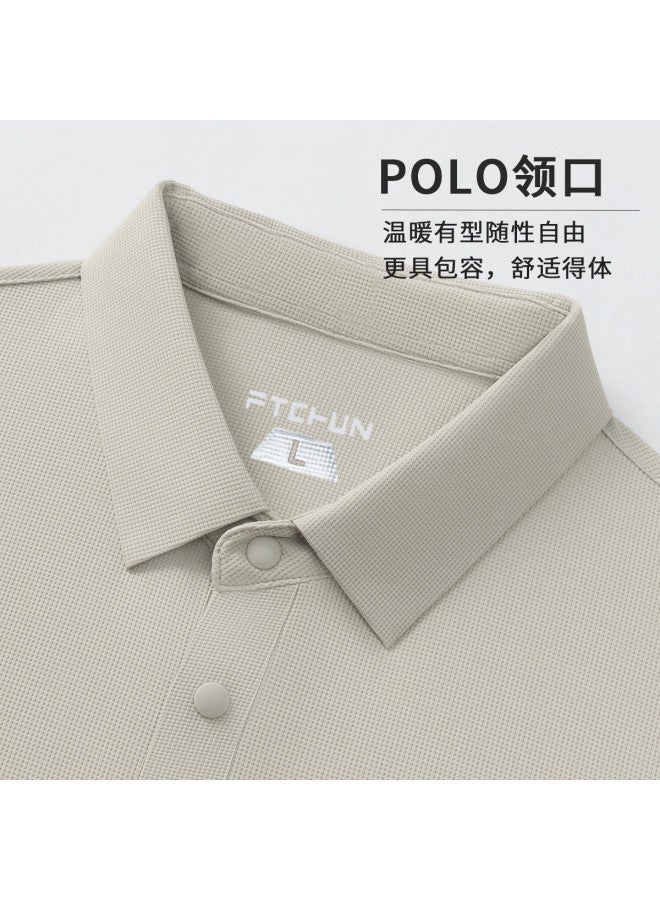 FOLUNSI seamless Short-sleeve Men's T-shirt - Business Casual Breathable Polo Shirt Men's Tee - Image 5