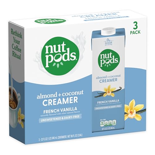 nutpods unsweetened French Vanilla Dairy-Free Coffee Creamer - 32oz 3-Pack - Image 3