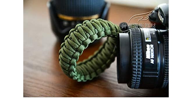 RUBRIC ? Braided King Cobra Paracord Hand Grip Wrist Strap for All DSLR Camera/Binoculars (Military Green) - Image 1