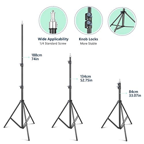 Torjim Softbox Photography Lighting Kit, 2Pcs 27" x 27" Professional Soft Box | 3000K-7500K 85W LED Bulbs with Remote, Photography Continuous Lighting Kit for Studio Lights, Portrait, Video Recording - Image 4