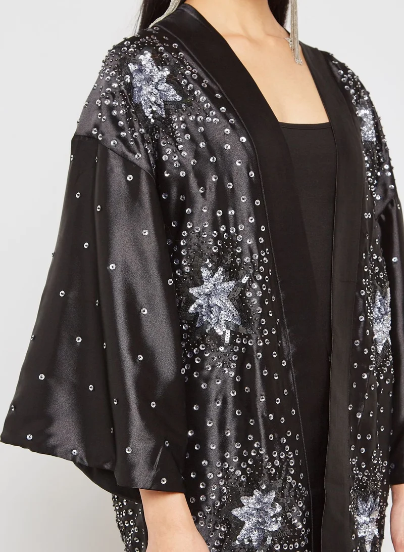 TOPSHOP Star Embroidered Kimono
