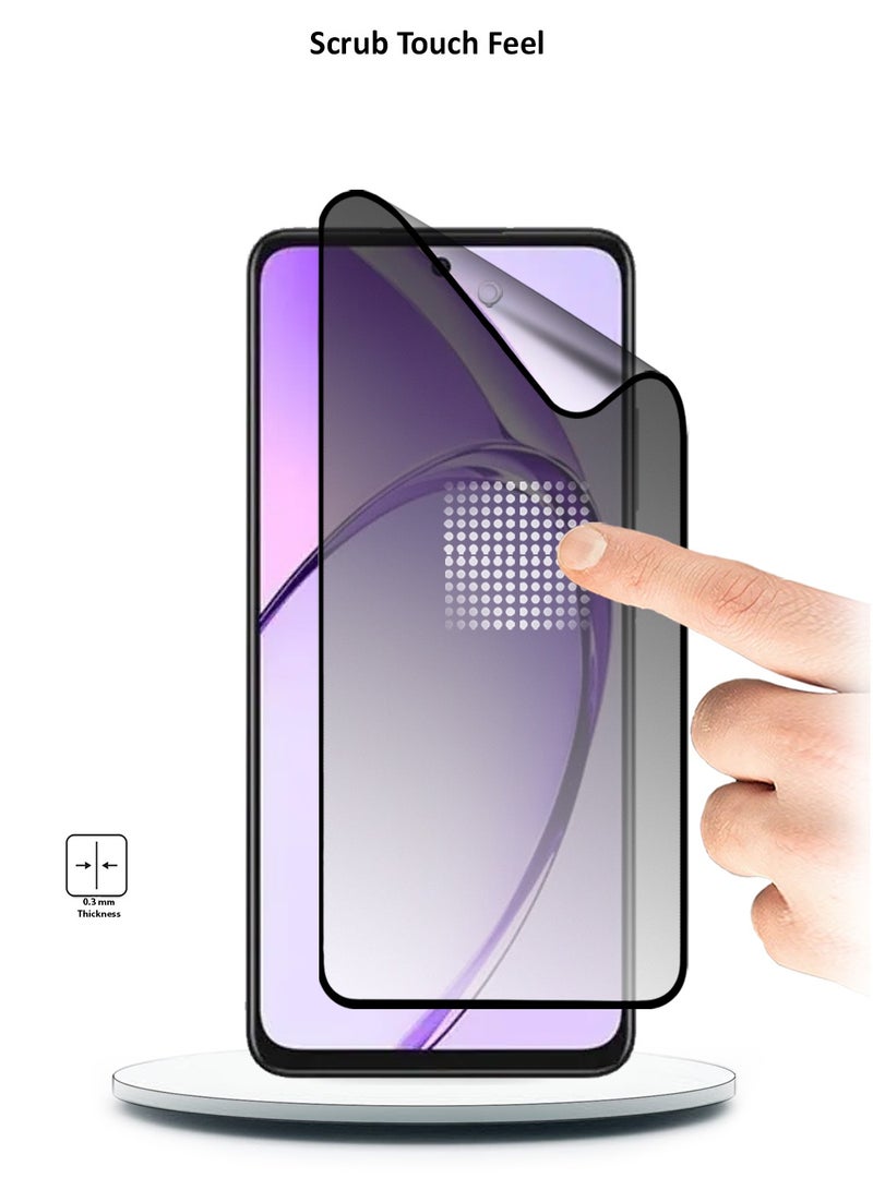 Wtech Oppo A3x 4G / 5G 2024 Nano Ceramic Full Glue Full Cover Matte Flexible Screen Protector - Clear/Black - Image 3