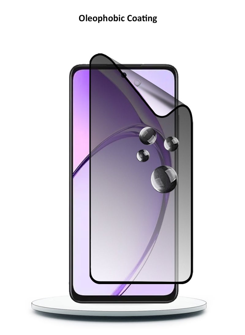 Wtech Oppo A3x 4G / 5G 2024 Nano Ceramic Full Glue Full Cover Matte Flexible Screen Protector - Clear/Black - Image 5