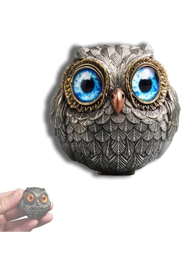 CMGTYYD Owl ornaments, realistic owl animal statues, lucky mini owl statues suitable for bedroom, living room, study or office  - Image 1