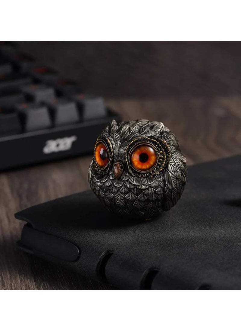 CMGTYYD Owl ornaments, realistic owl animal statues, lucky mini owl statues suitable for bedroom, living room, study or office  - Image 4