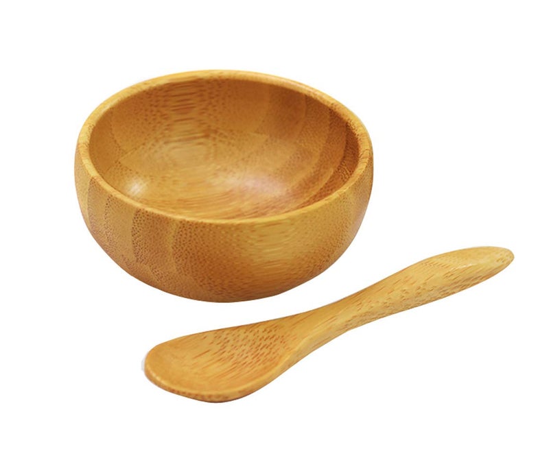 Mask Bowl Cute Small Skin Care Mask Bowl Eco Bamboo Mask Mixing Tool Sets for Ladies Women DIY Cosmetic Tool Kit