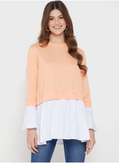 Colorblock Poplin Tunic