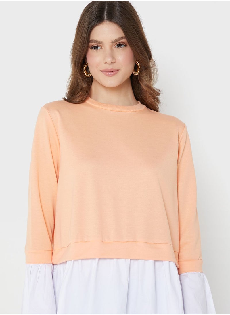 MIZALLE - Colorblock Poplin Tunic - Image 1