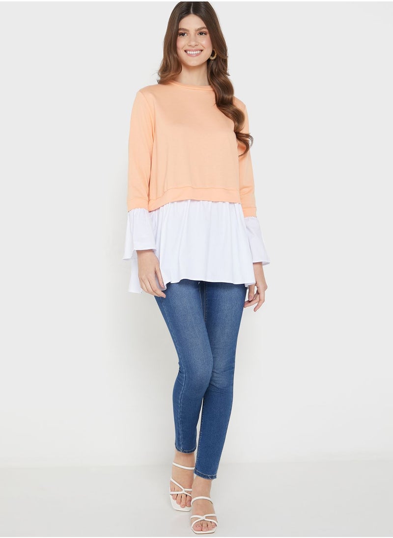 MIZALLE - Colorblock Poplin Tunic - Image 1