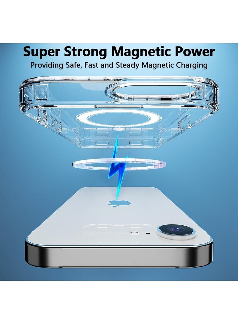 Techie غطاء شفاف لجهاز آبل آيفون 16e 2025 مع ميغ سيف – غطاء نحيف، مضاد للاصفرار مع حماية عدسة الكاميرا، حامل مغناطيسي متوافق - Image 5