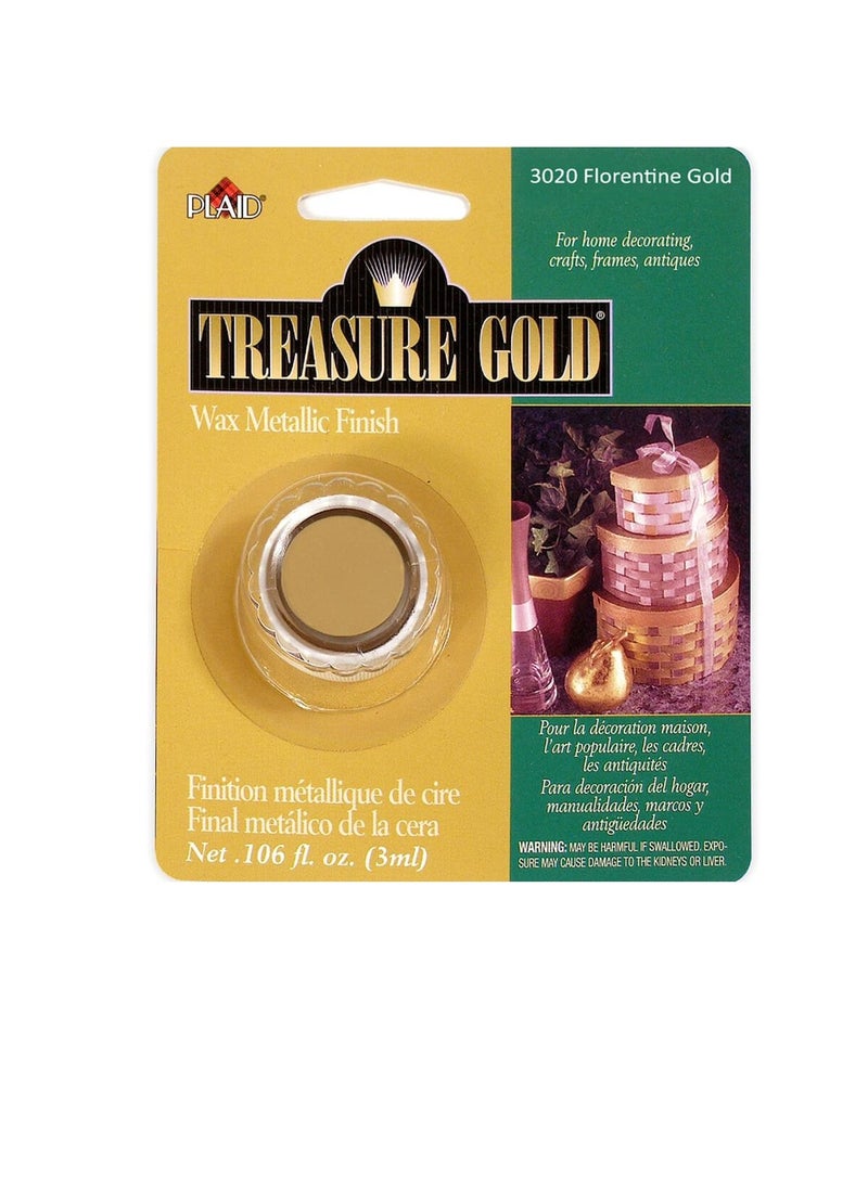 PLAID Treasure Gold Metallic Wax Finish Florentine - Image 1