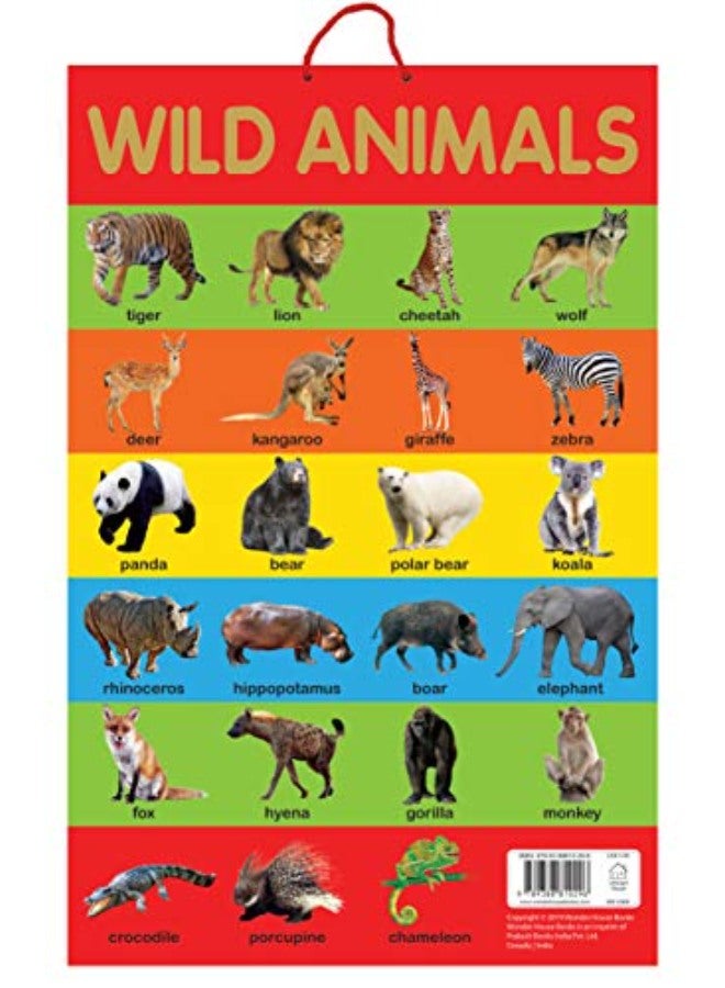 Wild Animals - Early Learning Educational Posters : Perfect For Kindergarten, Nursery and Homeschool 