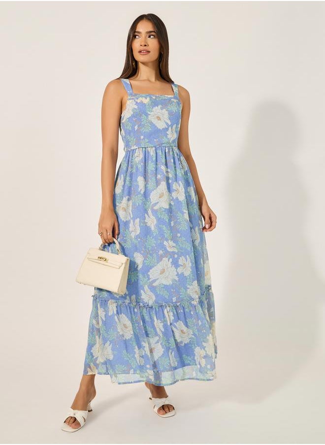 Styli Floral Print Maxi Dress  - Image 2