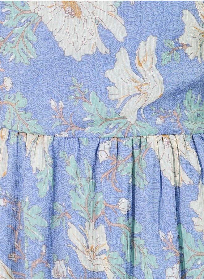 Styli Floral Print Maxi Dress  - Image 4