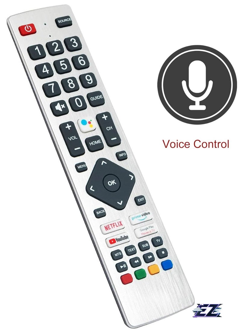 ELTRAZONE - Replacement Voice Remote SHWRMC0133 Fit for Sharp Android TV 4K UHD 70DN6EA 70CL6EA 42CL6EA 70CL5EA 42CL5EA 65DN3EA 50DN3EA 65DN2EA 50DN2EA 65DL6EA 50DL6EA 65DL4EA 50DL4EA 65DL3EA 50DL3EA with battery - Image 1