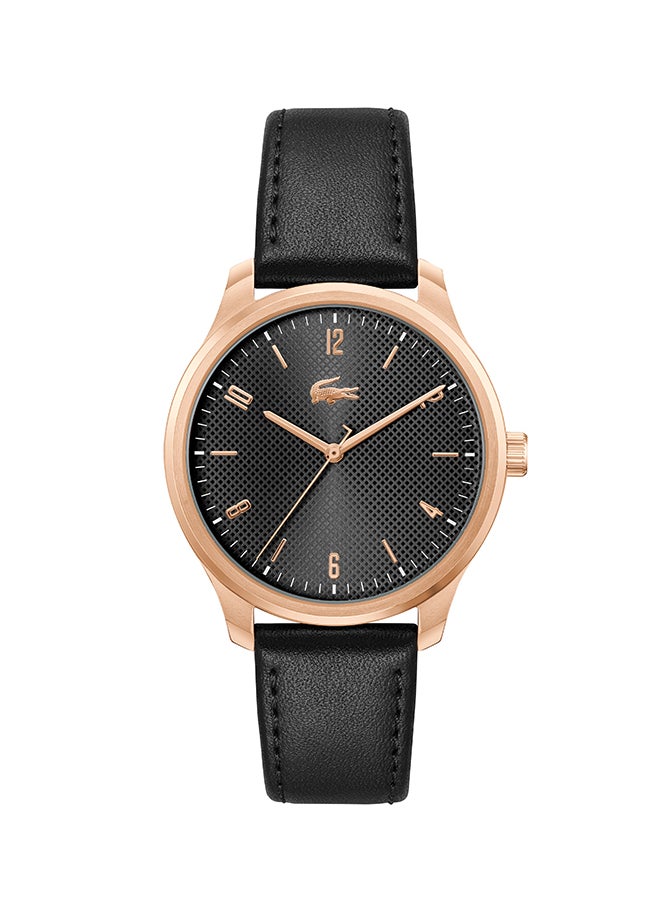 LACOSTE Men's Analog Round Shape Leather Wrist Watch 2011323 - 42 Mm  - Image 1