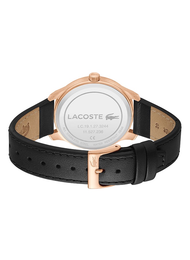 LACOSTE Men's Analog Round Shape Leather Wrist Watch 2011323 - 42 Mm  - Image 3