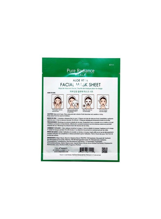 CALA Korea Aloe Vera Collagen And Vitamin E Essence Full Face Facial Mask Sheet 5 Pack - Image 5