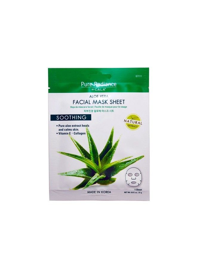 CALA Korea Aloe Vera Collagen And Vitamin E Essence Full Face Facial Mask Sheet 5 Pack - Image 3