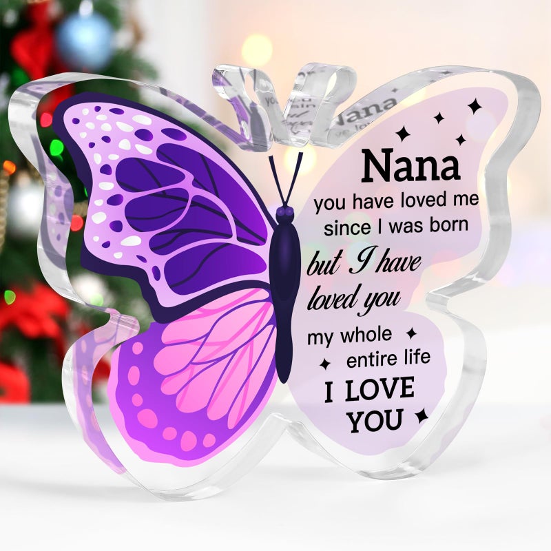 Hudiegify Nana Gifts  Christmas Gifts for Grandma  Nana Gift  ButterflyShaped Paperweights  Christmas Gifts for Nana  Gifts for Nana  Nana Gifts from Grandkids  Gifts for Nana Birthday  Gifts for Nana Christmas  - Image 1