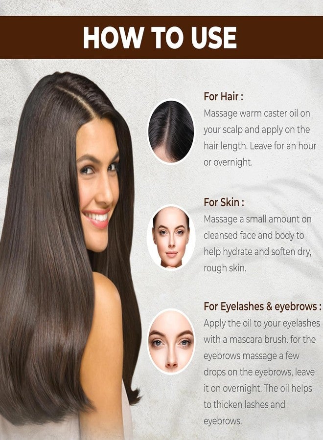 EDITH زيت الخروع المعصور على البارد من إديث ناتورا، 100 مل - نقي وطبيعي 100% للشعر | العناية بالبشرة | العناية بالأظافر والحواجب والرموش | أنبوب ماسكارا - Image 5