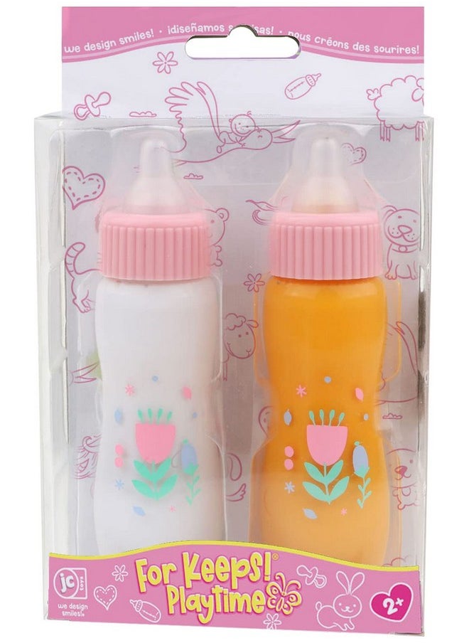 JC TOYS Deluxe Disappearing Magic Bottles ; Fits All Dolls ; Milk And Juice ; Butterfly Theme ; Ages 2+ Pink  - Image 5