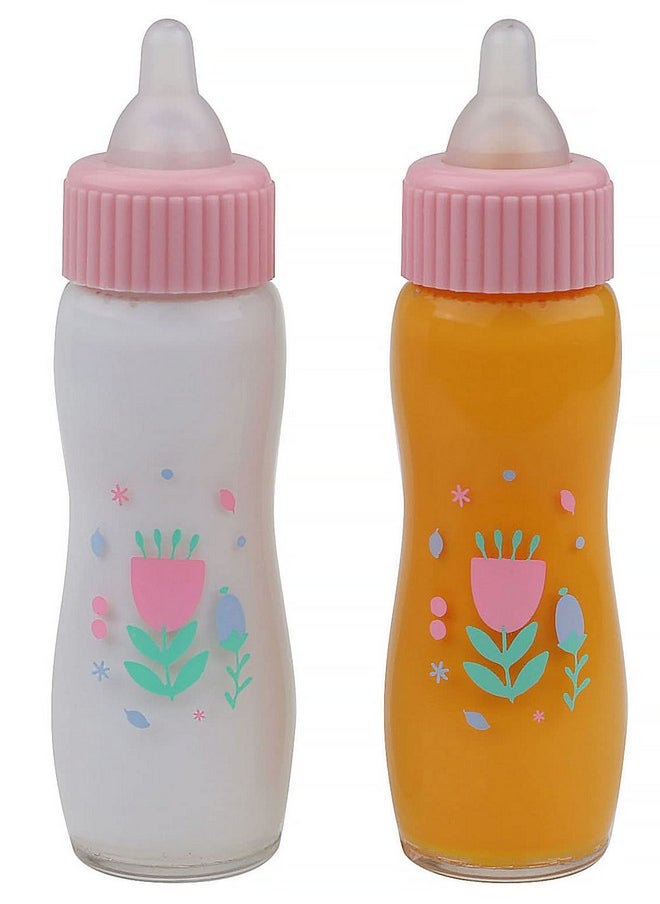 JC TOYS Deluxe Disappearing Magic Bottles ; Fits All Dolls ; Milk And Juice ; Butterfly Theme ; Ages 2+ Pink  - Image 2
