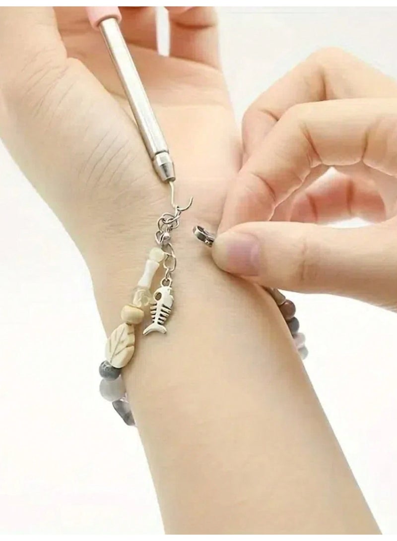 2 jewelry and tool assistant bracelets, lock bracelets, and assistant locks for wearing jewelry and necklaces, modern metal accessories, simple beauty and personal care tools (adjustable in length/short) - Image 2