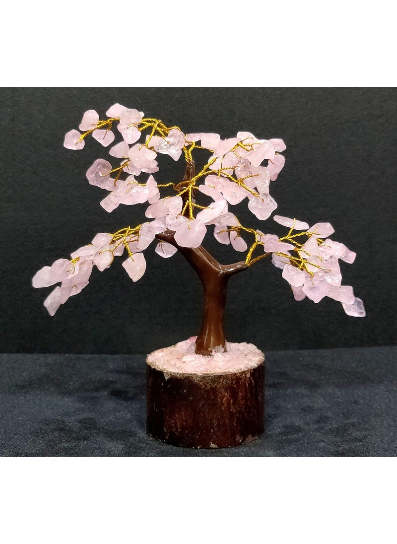 ESPLANADE ESPLANADE Natural Rose Quartz Crystals Tree Healing Stones Seven Chakra Natural Healing Gemstone Bonsai Fortune Money Tree Home Office Decor Spiritual Gift Size 78 Inches Pink 100 Beads  - Image 2