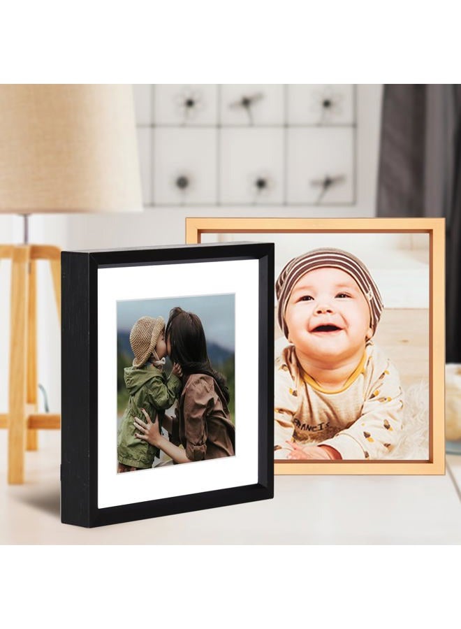 BKABOT 7x7 Picture Frame, Black Metal Square Photo Frames with HD Glass, Fits 6x6 with Mat or 7 x 7 without Mat, Display for Wall and Table, 1 Pack - Image 5