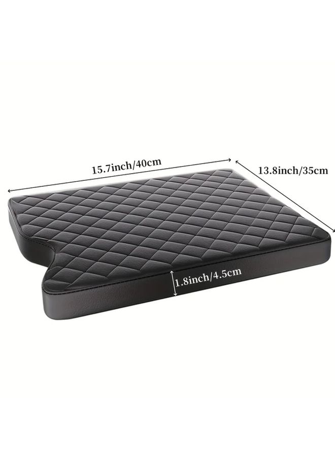 Black Armrest Cover Pad For 2015 2024 F150 2017 2024 F250 F350 F450 40 20 40 Folding Seats - Image 2
