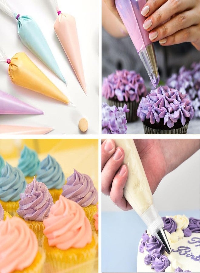 GZMAISULEE Piping Bags Disposable 14 Inch 100PCS Anti Burst Thicken Pastry Bags with 6 Icing Bag Ties for Cookie Cake Frosting Decorating Baking Supplies - Image 2