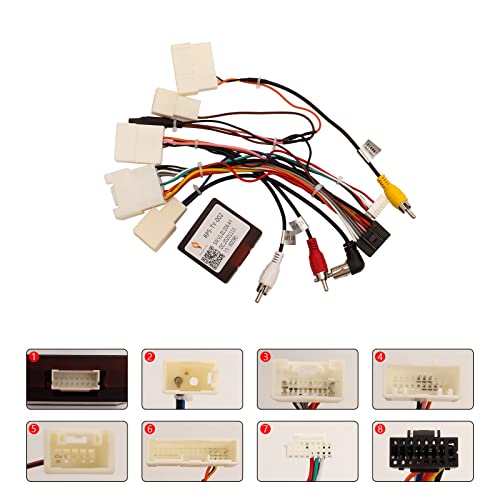 ViaBecs Car Stereo Wiring Harness with Canbus for Toyota Camry RAV4 Corolla Tundra Highlander 2007-2013, Radio Wire Harness Power Cable Support 16PIN Android Head Unit JBL Amplifier Backup Camera SWC - Image 2