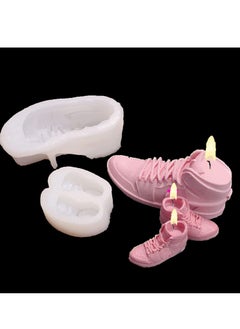 Excefore 3D Candle Silicone Mold 2Pcs Shoes Resin Molds Kit Used for Making Candle, Cake Chocolate, Hard Candy in Kitchen Accessories DIY Craft  - Image 1