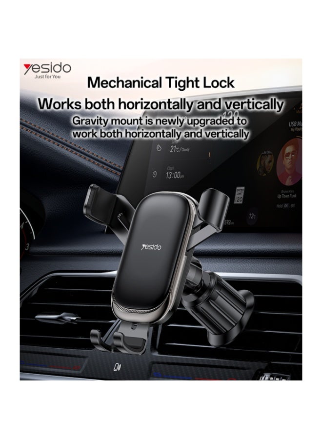 Yesido C247 360°View Angle Horizontal And Vertical Mechanical Tight Lock Cross-screen Gravity Phone Holder - Image 2
