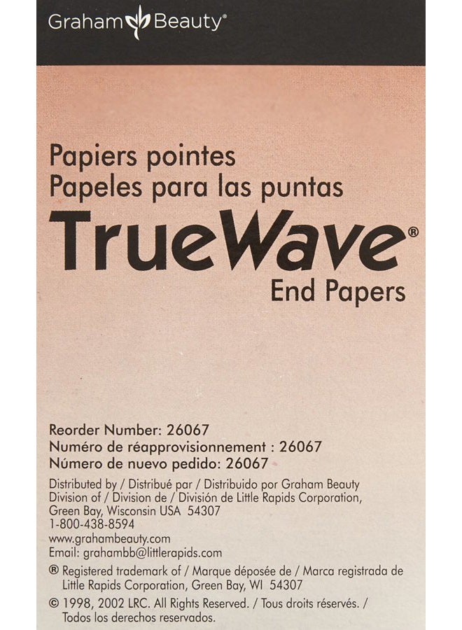 Professional Beauty Salon Truewave Jumbo End Paper 1000 Pack, Hc-26067