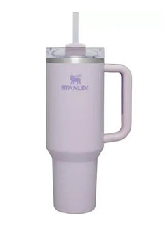 Stanley 40oz H2.0 Quencher Tumbler – Orchid Matte Finish, Stainless Steel, Leak-Resistant Travel Mug with Handle & Reusable Straw, Double Wall Vacuum Insulated, Keeps Drinks Ice-Cold for 12 Hours, Hot for 7 Hours, Durable, Sweat-Proof, Eco-Friendly Drinkware  - Image 1
