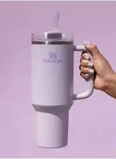 Stanley 40oz H2.0 Quencher Tumbler – Orchid Matte Finish, Stainless Steel, Leak-Resistant Travel Mug with Handle & Reusable Straw, Double Wall Vacuum Insulated, Keeps Drinks Ice-Cold for 12 Hours, Hot for 7 Hours, Durable, Sweat-Proof, Eco-Friendly Drinkware  - Image 2