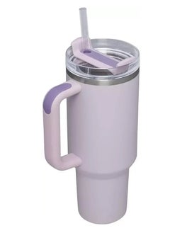 Stanley 40oz H2.0 Quencher Tumbler – Orchid Matte Finish, Stainless Steel, Leak-Resistant Travel Mug with Handle & Reusable Straw, Double Wall Vacuum Insulated, Keeps Drinks Ice-Cold for 12 Hours, Hot for 7 Hours, Durable, Sweat-Proof, Eco-Friendly Drinkware  - Image 3