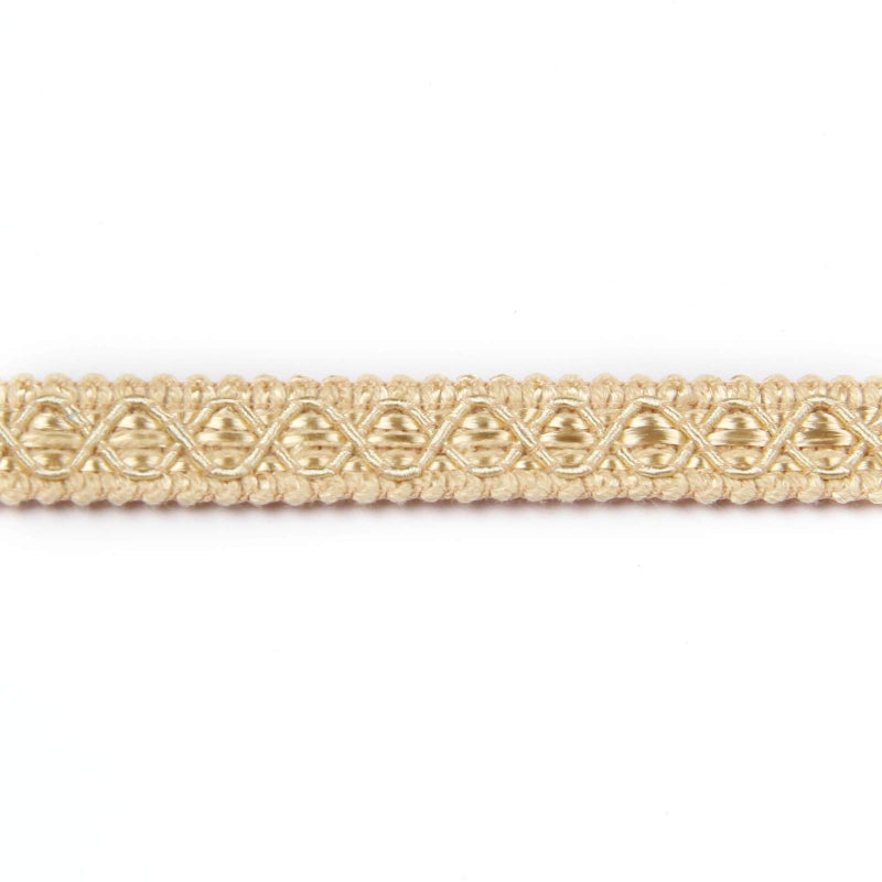 Hedonghexi Gimp Braid Fabric Trim - 0.59 Inch / 5 Yards, Gold Silver, Upholstery, Polyester, DIY Crafts, Costume, Home Decorative - Image 2