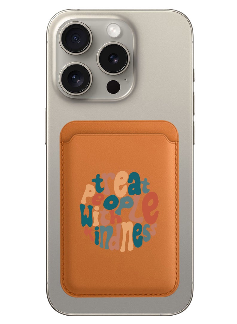 Theodor Magnetic Wallet, Compatible with MagSafe Wallet, for iPhone Wallet, for iPhone 16/15/14/13/12 Series, Not for iPhone 13/12 mini, 3 Card Holder, Vegan Leather, Brown - TPWK-01 - Image 1