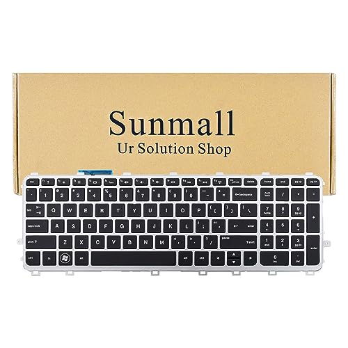 SUNMALL Laptop Backlit Keyboard Replacement Compatible with HP Envy 15-J000 15T-J100 15Z-J100 15-Q 15T-Q 17-J 17T-J000 17T-J100 M7-J.Touchsmart M6-N US Layout with Backlight - Image 1