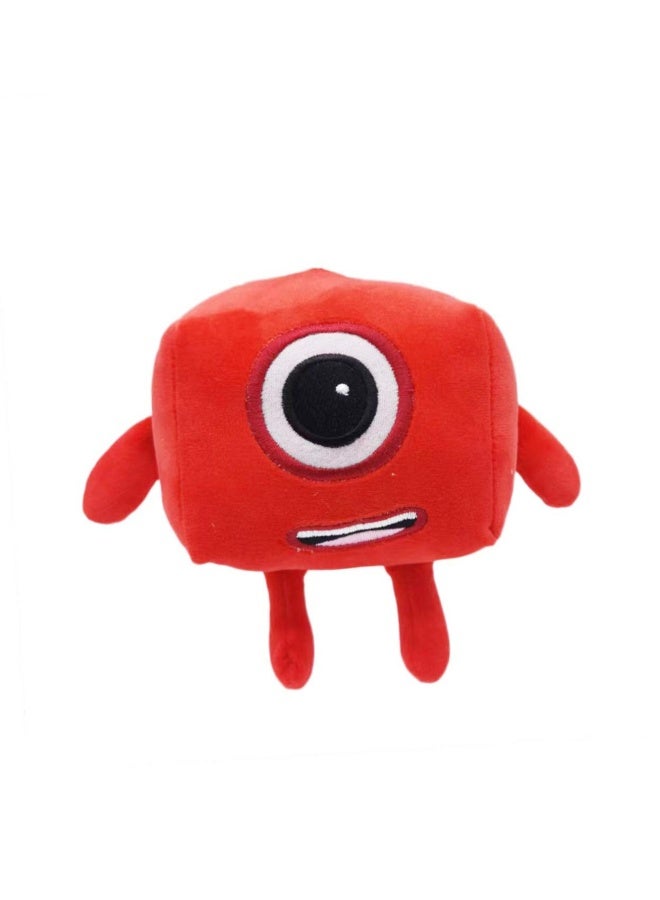 Children's Doll Digital Building Blocks Plush Toy Early Childhood Education Doll (Big Red No. 1) - Image 1