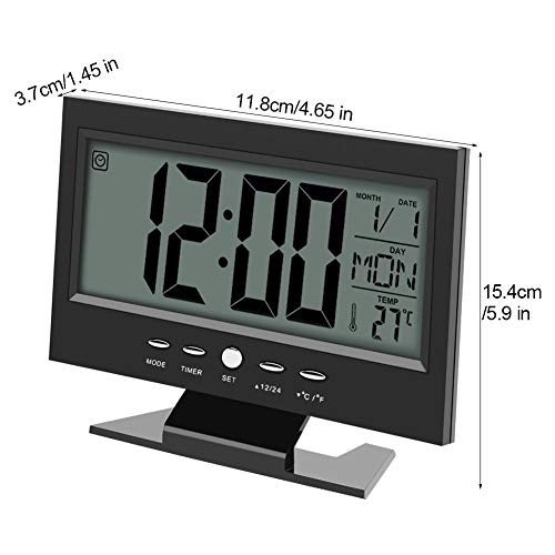 YOSOO ساعة يوسو الرقمية الكبيرة متعددة الوظائف مع شاشة LCD تحكم صوتي - Image 3