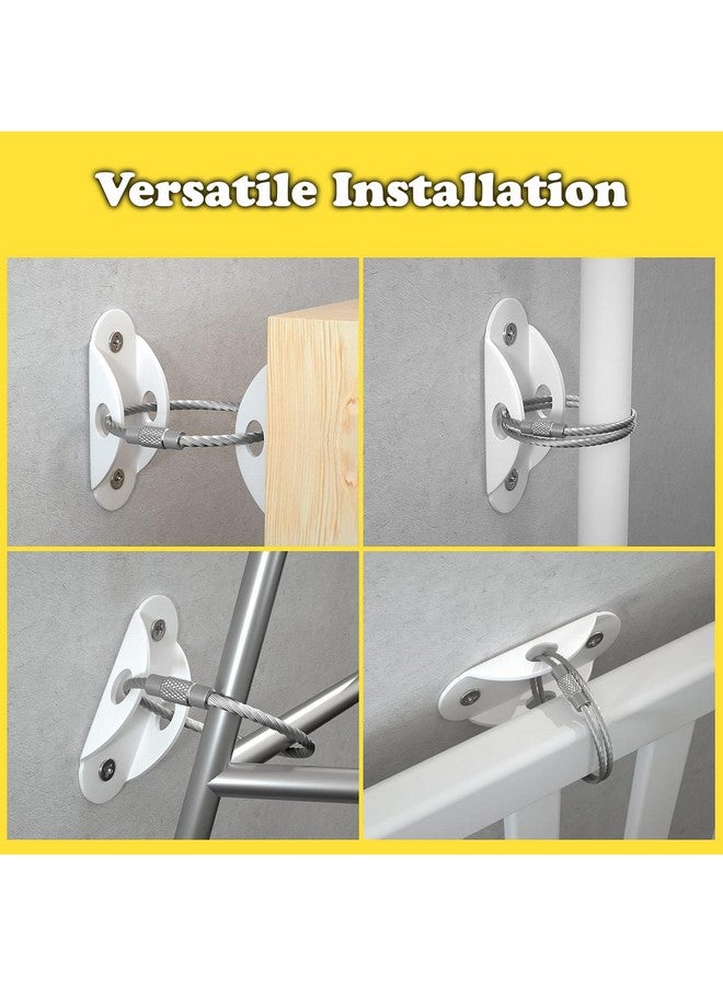 Heavy-Duty Furniture Anchors for Baby & Pet Safety - 10 Pack, Earthquake-Proof White Straps, Easy Installation - Image 4