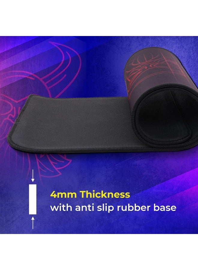 ZEBRONICS Firestorm Gaming Mouse pad for All Mouse sensors with Micro-Textured Fabric Surface, Anti Slip Rubber Base, 800x300mm Size, 4mm Thickness and a Portable roll and go Design - Image 5