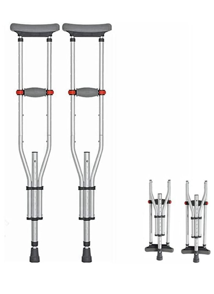 Cool Baby Portable Folding Crutches Aluminum Crutches Suitable for Elderly and Disabled  - Image 1