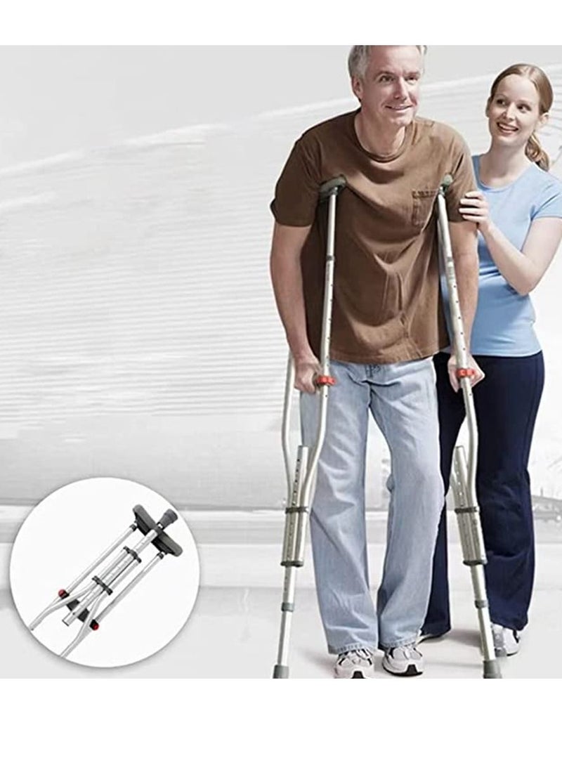 Cool Baby Portable Folding Crutches Aluminum Crutches Suitable for Elderly and Disabled  - Image 4