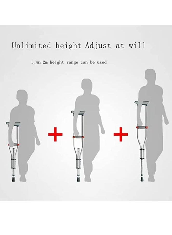 Cool Baby Portable Folding Crutches Aluminum Crutches Suitable for Elderly and Disabled  - Image 5