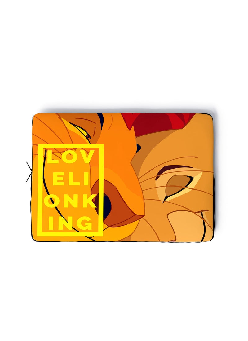LOUD UNIVERSE Printed Laptop Sleeve 13 inch Orange/Red/Black Tablet Sleeve - Image 1